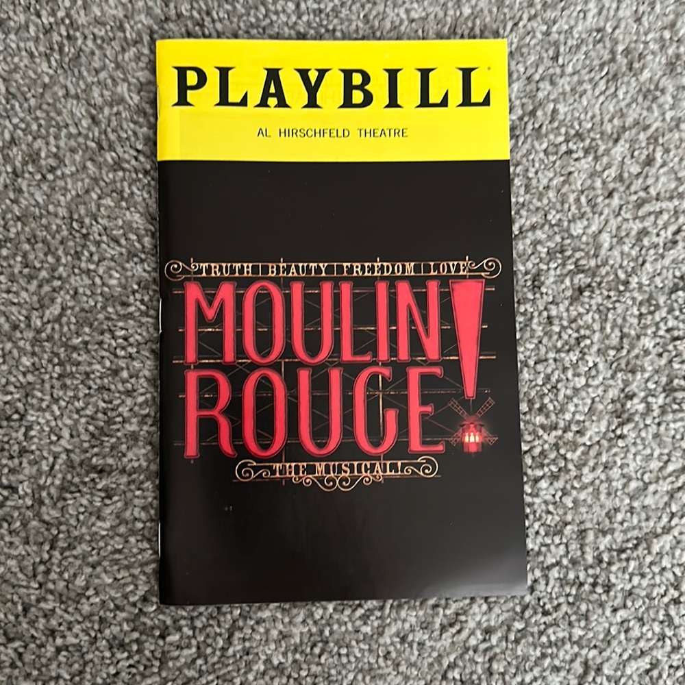 July 2022 Moulin Rouge! Playbill w/ Derek Klena, Ashley Loren